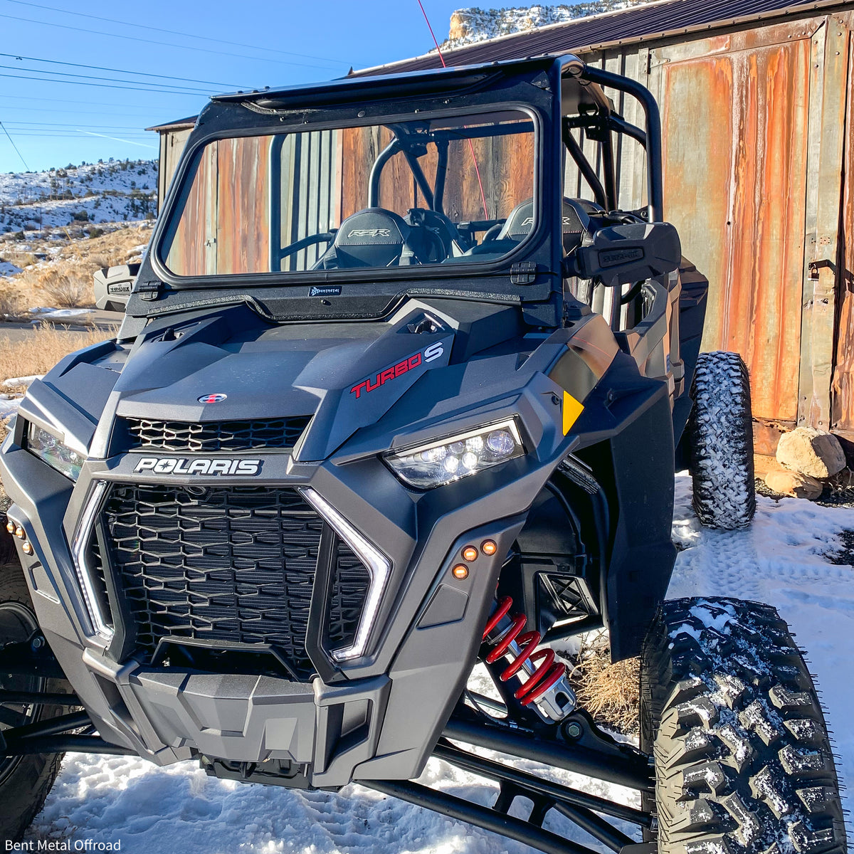 RZR Turbo S Vented Windshield With D.O.T Stamp – Bent Metal Off-Road